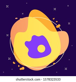 Egg, omelet abstract vector icon. Element of kitchen for mobile concept and web apps illustration. Thin flat icon for website design and development