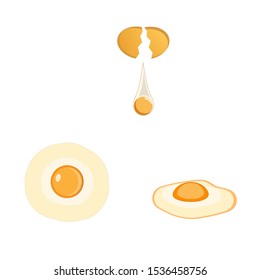 Egg. Omelet. Fried egg. Vector illustration