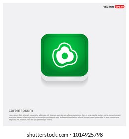 egg omelet icon Green Web Button