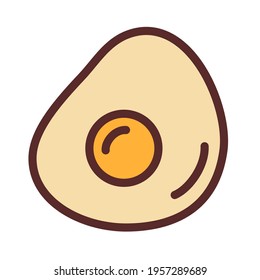 egg omelet sunny side egg single isolated icon with filled line style