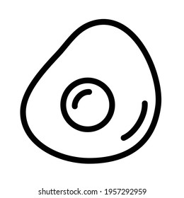 egg omelet sunny side egg single isolated icon with outline style