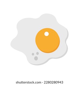 A egg omelette Icon with 2d illustration. 