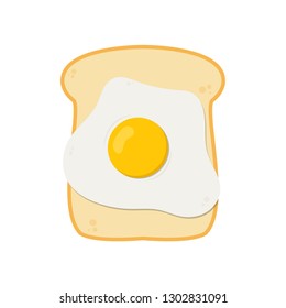 egg on bread cartoon vector. wallpaper.