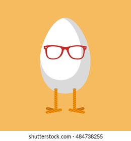 egg on legs and glasses
