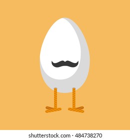 egg on legs. mustache