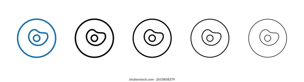 Egg on plate icon Outline vector logo for web ui