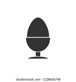 Egg On Stand. Icon Flat