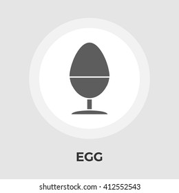 Egg on stand icon vector. Flat icon isolated on the white background. Editable EPS file. Vector illustration.
