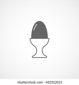 Egg On Stand Icon On White Background