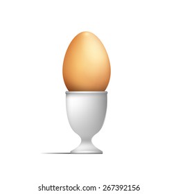 Egg on a stand, isolate on white background. vector