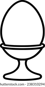 Egg on stand line icon. linear style sign for mobile concept and web, symbol, vector, art