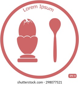 Egg on stand. Vector illustration