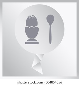 Egg on stand. Vector illustration