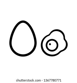 Egg outline icon logo