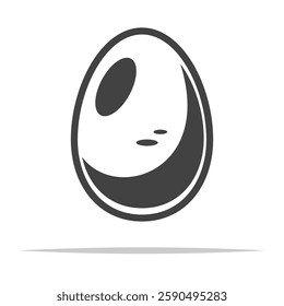 Egg outline icon transparent vector isolated