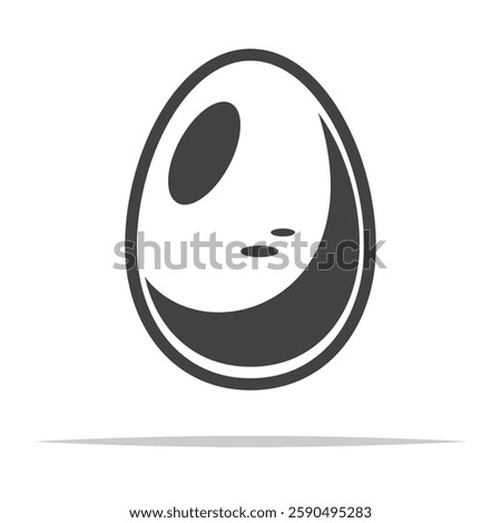 Egg outline icon transparent vector isolated