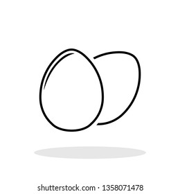 Egg outline icon in trendy flat style. Breakfast / Easter symbol for your web site design, logo, app, UI Vector EPS 10. 