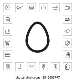 Egg outline icon for web and mobile