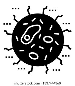 Egg Ovum Cell, glyph vector icon, 