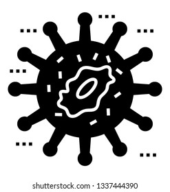 Egg Ovum Cell, glyph vector icon, 