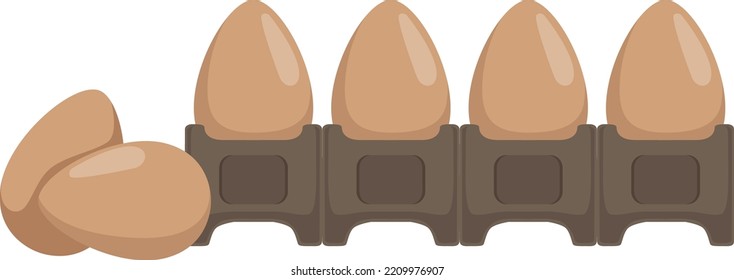 Egg pack icon. Fresh farm food symbol