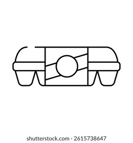 egg package line icon vector. egg package sign. isolated contour symbol black illustration