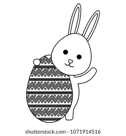 egg paint with cute bunny easter decoration