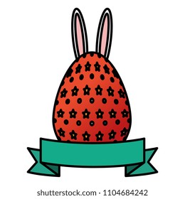 egg paint with ears bunny easter decoration