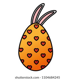 egg paint with ears bunny easter decoration