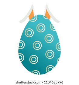 egg paint with ears bunny easter decoration