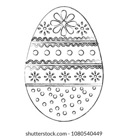 egg paint monochrome easter decoration