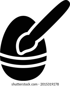 egg paint vector glyph flat icon