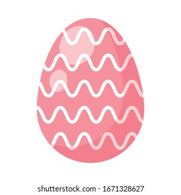 egg painted easter decoration icon vector illustration design