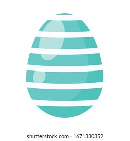 egg painted easter decoration icon vector illustration design