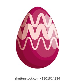 egg painted happy easter with geometric figures