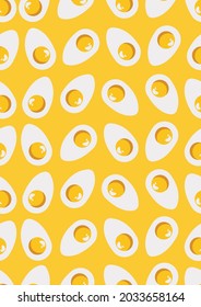 ฺฺฺBoiled egg pattern background.Eps 10 vector.