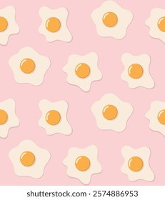 egg pattern pink background vector