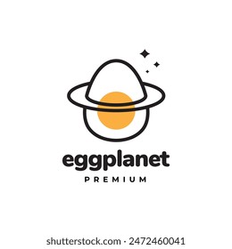 Egg Planet Logo Design Vektorgrafik
