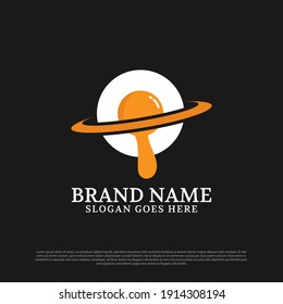 egg planet logo designs concepts, egg for breakfast vector icon template