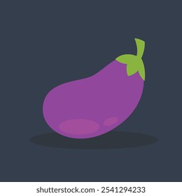 egg plant vegetable in flat vector design.