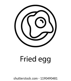 Egg in the plate is fried egg 