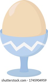 Huevo en placa , ilustración, vector sobre fondo blanco