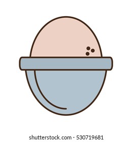 egg pot healthy food vector illustration eps 10