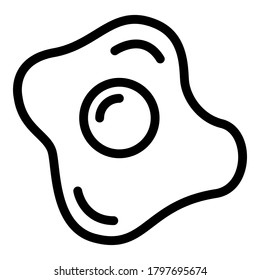 Egg protein icon. Outline egg protein vector icon for web design isolated on white background