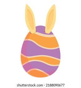 Egg rabbit icon cartoon vector. Cute animal. Easter bunny