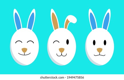 egg rabbit vector illustration for decoration, etc