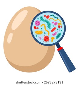Egg Recall Icon Flat Color Style illustration