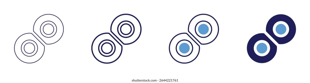 Egg release icon in 4 different styles. Thin Line, Line, Bold Line, Duotone. Duotone style. Editable stroke.
