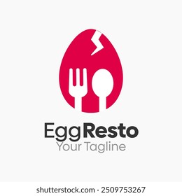 Egg Restaurant Logo Design Template. Good for Business, Agency, Community and Organization