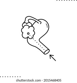 Egg retrieval, ivf fertilization, egg donation,  vector icon in outline